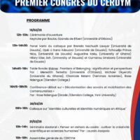 Programme du Premier congrès du CERDYM