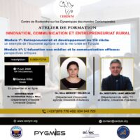ATELIER DE FORMATION : INNOVATION, COMMUNICATION ET ENTREPREUNERIAT RURAL